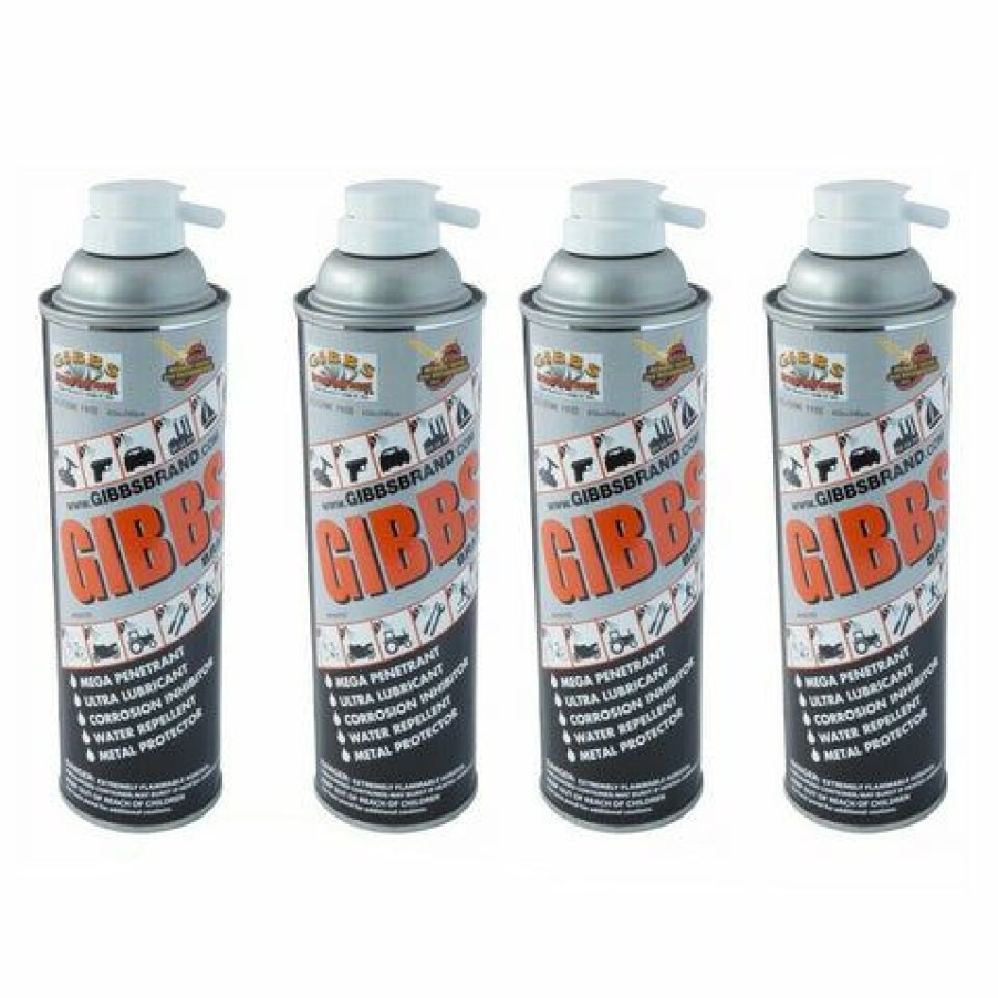 Lubricants * | Gibbs Brand Lubricant, Penetrant, Water Repellent, 12 Oz Spray Can, Set Of 4