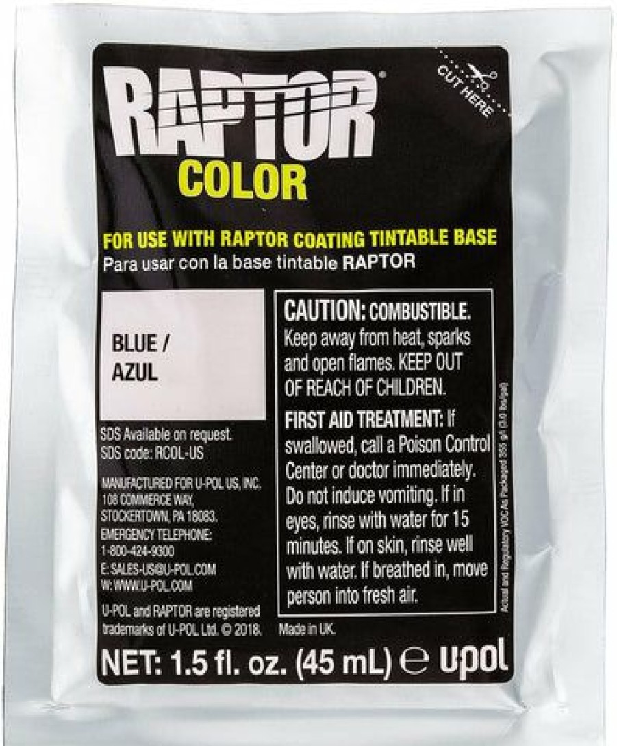 Truck Bed Liner Kits & Products * | U-Pol Raptor Color Tint Pouches Blue