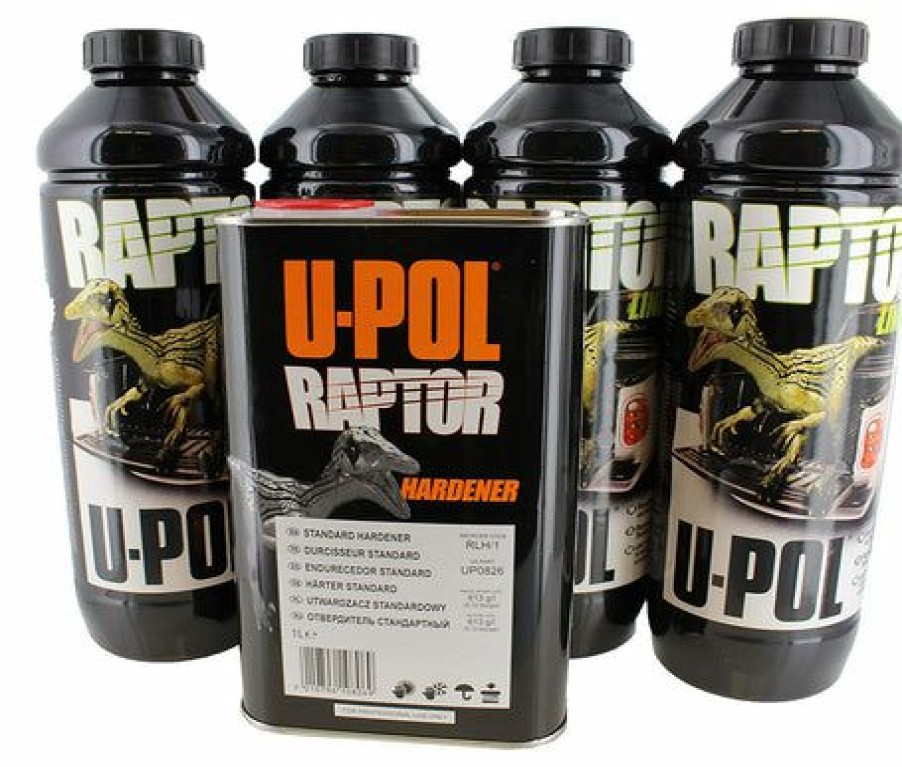 Truck Bed Liner Kits & Products * | U-Pol Raptor Tintable Truck Bed Liner 4 Liter Kit W/Sepia Brown Color Tint Pouch 1.5Oz