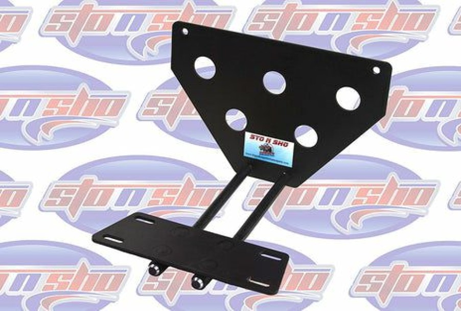 Auto Parts * | Sto N Sho Sto-N-Sho 58 Quick Release Removable Front License Plate Bracket Black Aluminum