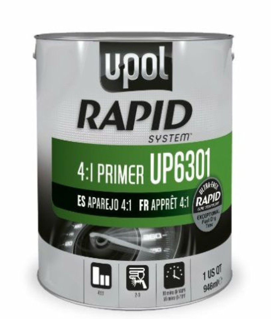 Truck Bed Liner Kits & Products * | U-Pol 6301 Rapid System Primer, Gray, 1 Quart Tin Upol