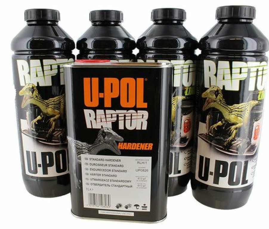 Truck Bed Liner Kits & Products * | U-Pol Raptor Tintable Truck Bed Liner 4 Liter Kit W/Orange Color Tint Pouch 1.5Oz