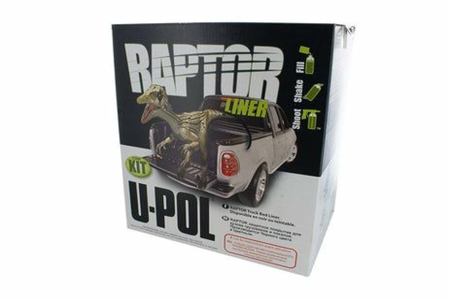 Truck Bed Liner Kits & Products * | U-Pol Raptor Tintable Truck Bed Liner 4 Liter Kit W/Basalt Gray Color Tint Pouch 1.5Oz