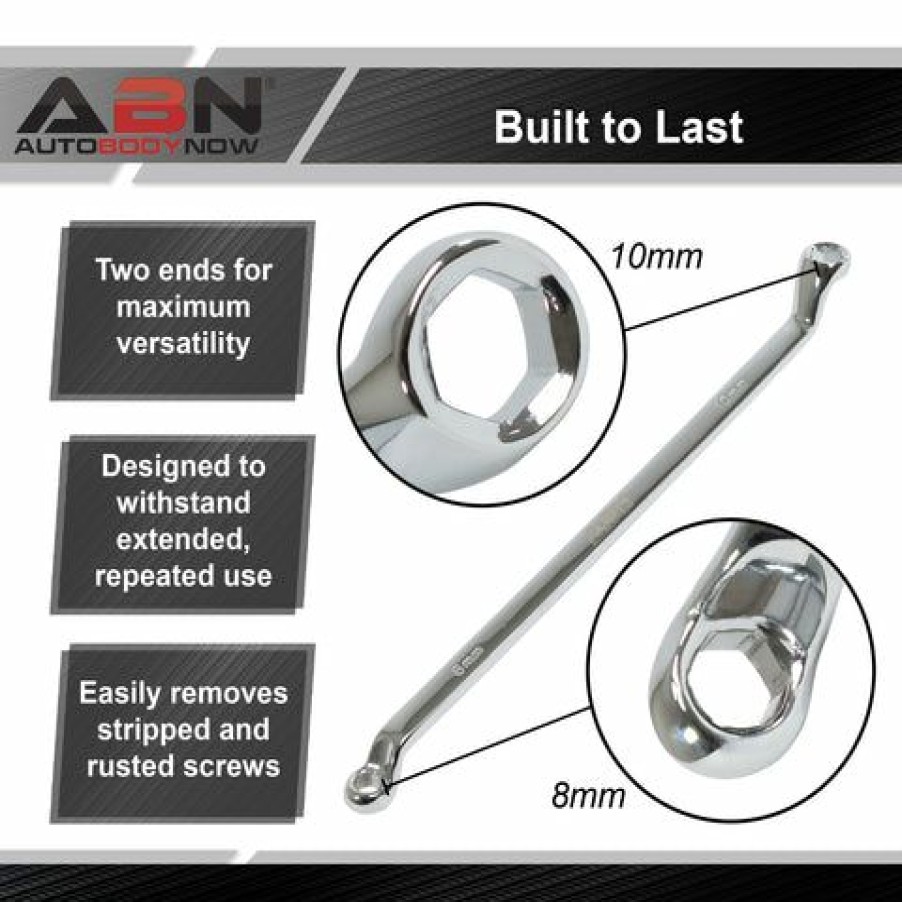 Brake Care * | Abn Offset Brake Bleeder Wrench 8Mm And 10Mm Automotive Tool