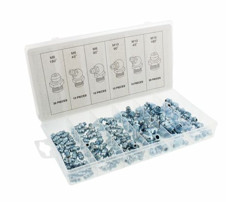 Auto Parts * | Hydraulic Grease Zerk Fitting 110-Piece Kit Straight, 90, 45 Degree Abn 0655-9329_Parent