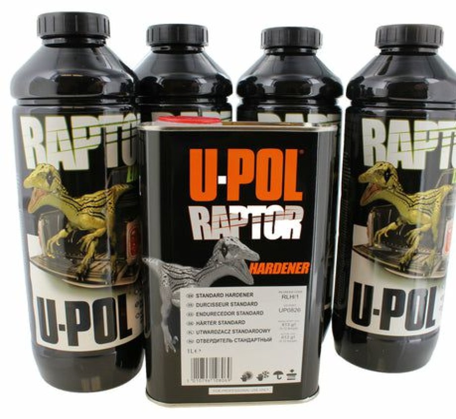 Truck Bed Liner Kits & Products * | U-Pol Products 0820 Raptor Black Truck Bed Liner Kit 4 Liter Upol