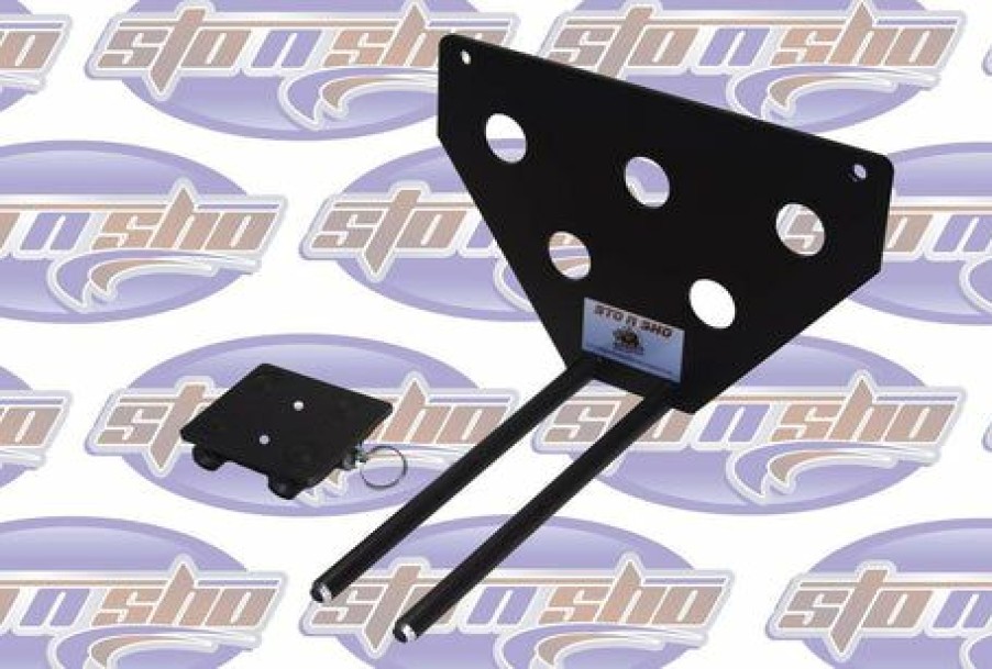 Auto Parts * | Sto N Sho Sto-N-Sho 135A Removable Front License Plate Bracket, Black Aluminum