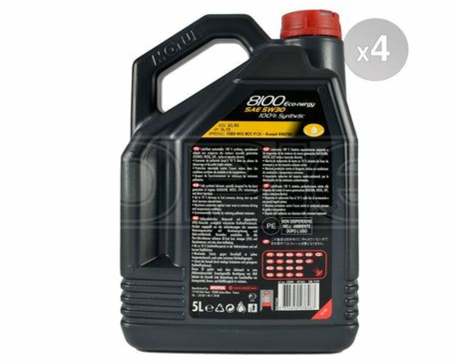 Lubricants * | Motul Usa 8100 Eco-Nergy 5W30 Motor Oil 5L Case Of 4 P/N 102898-4