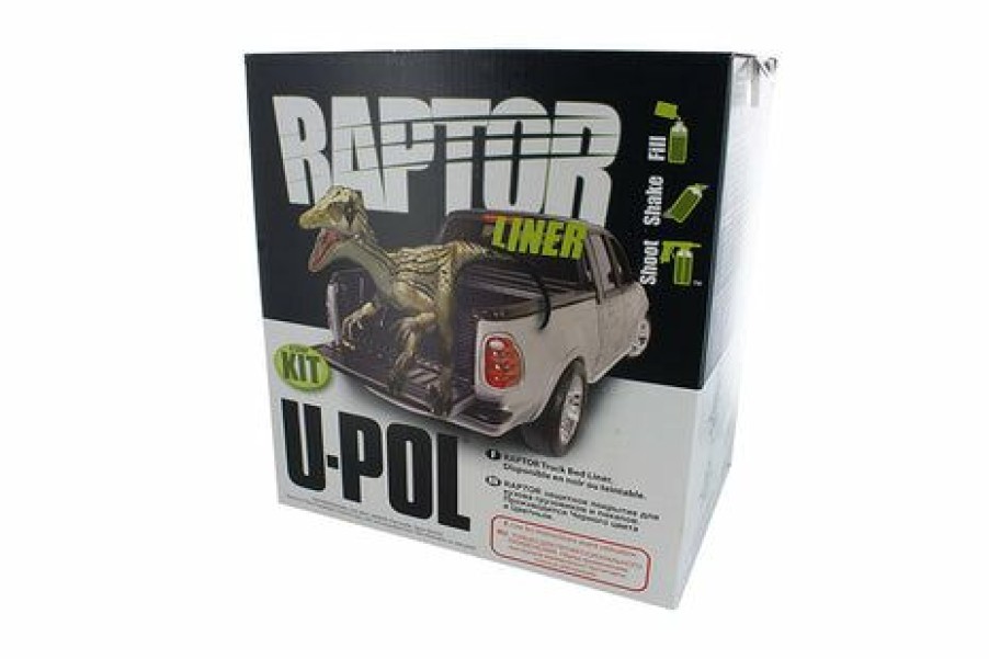 Truck Bed Liner Kits & Products * | U-Pol Raptor Tintable Truck Bed Liner 4 Liter Kit W/Light Green Color Tint Pouch 1.5Oz