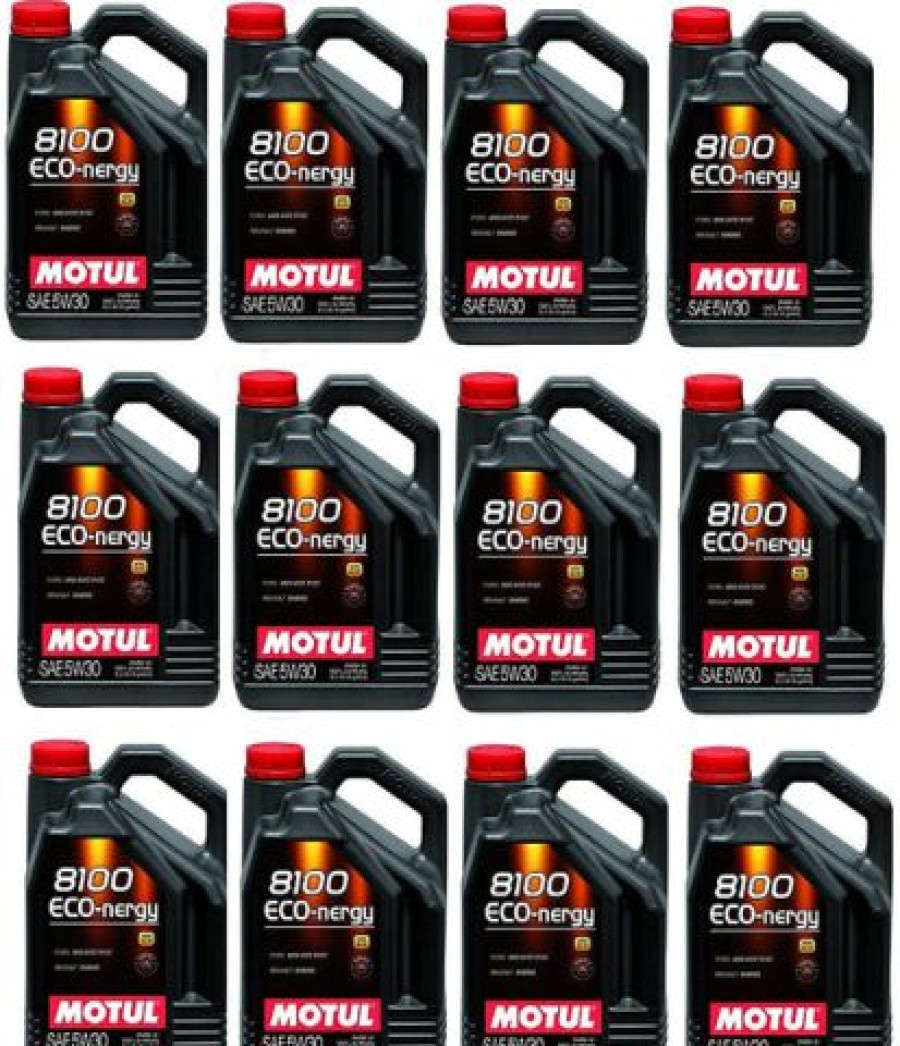 Fuel & Oil Treatment * | Motul 102898 Set Of 12 8100 Eco-Nergy 5W-30 Motor Oil 5-Liter Bottles