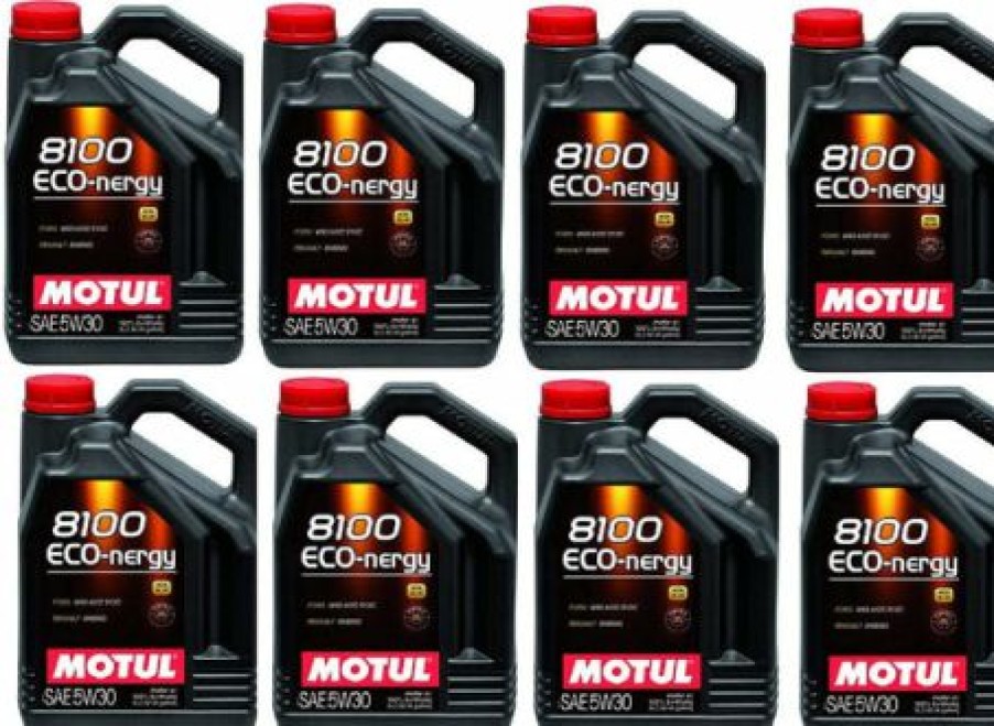 Fuel & Oil Treatment * | Motul 102898 Set Of 8 8100 Eco-Nergy 5W-30 Motor Oil 5-Liter Bottles